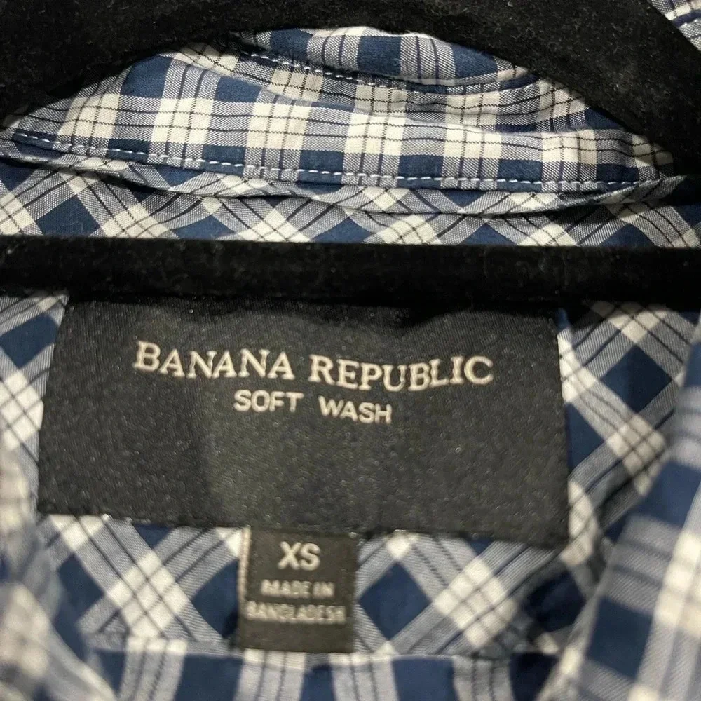 Banana Republic Plaid Long Sleeve Button Down Soft Wash Top XS